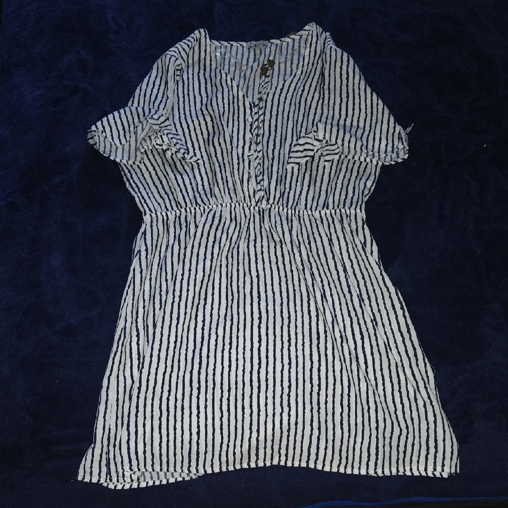 J for Justify Black and White Striped Mini Dress